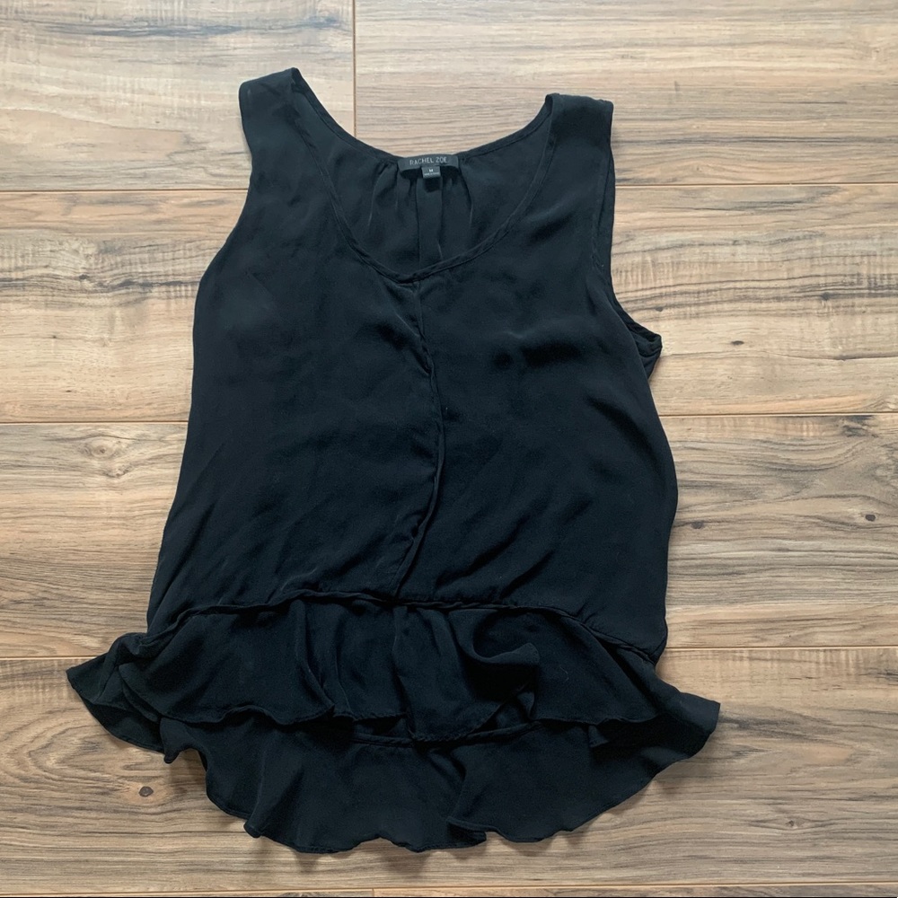 Rachel Zoe Black Blouse sleeveless size Medium